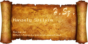 Hanzely Szilvia névjegykártya